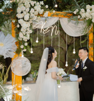 Trang Tr&iacute; Tiệc Cưới T&ocirc;ng M&agrave;u Trắng