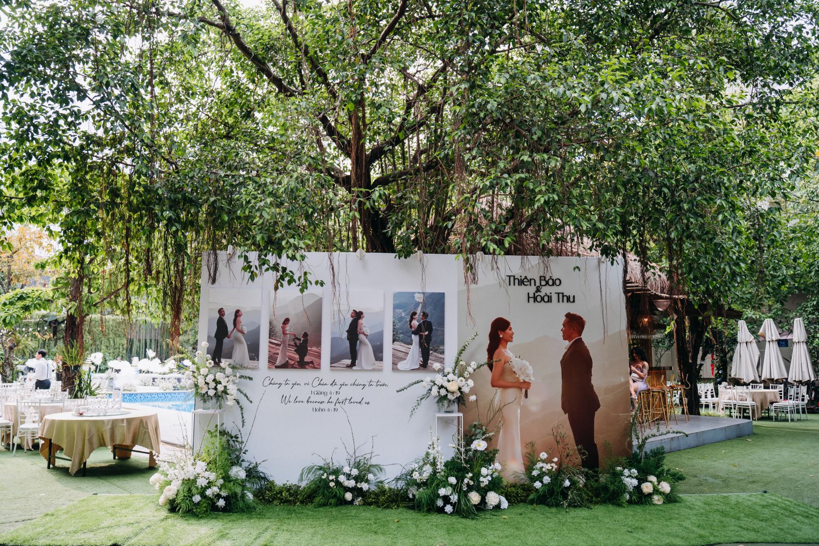 trang trí backdrop đơn giản