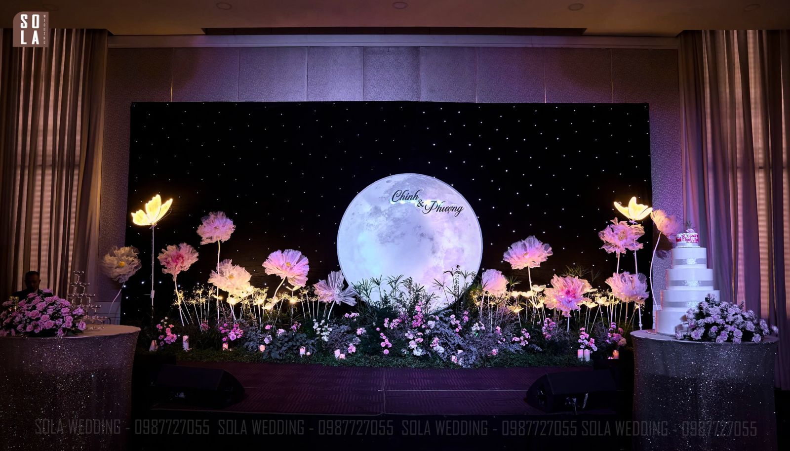 Không gian indoor trang trí tiệc cưới phường Tân Thuận