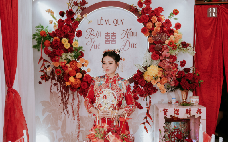 trang trí gia tiên phong cách người Hoa